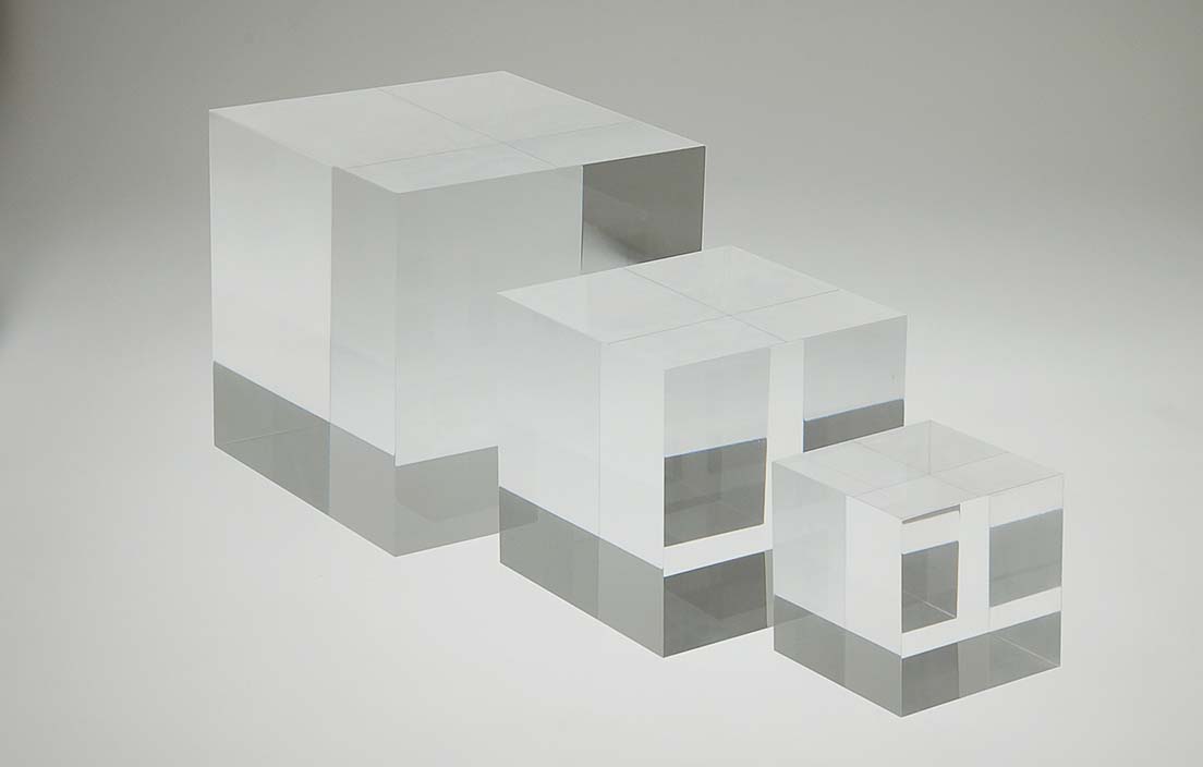 アクリル板 160mm キューブ ブロック ディスプレイ 透明 クリア プラスチック 樹脂 DIY『アクリルキューブ160x160x厚さ160mm』 - 5